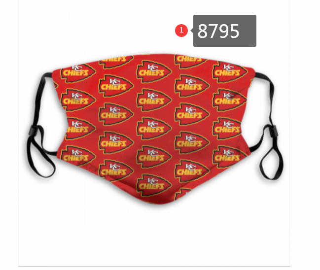 2020 Kansas City Chiefs #16 Dust mask with filter->nfl dust mask->Sports Accessory